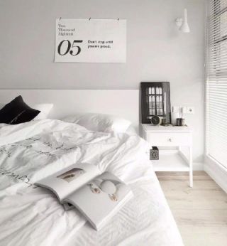 北欧风格90平米二居室卧室小梳妆台设计图片