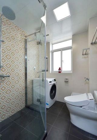 50平米小两居卫浴间隔断装修设计图 
