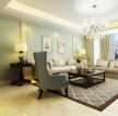 现代美式风格170平米四居客厅沙发墙装修效果图
