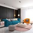 现代风格140平米三居客厅沙发墙装修效果图