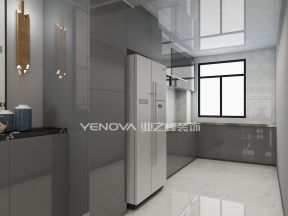 现代轻奢风格117平米三居厨房橱柜装修效果图