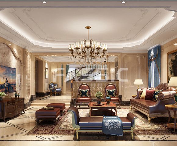 美式客厅美式客厅装修效果图大全2020图 美式现代客厅