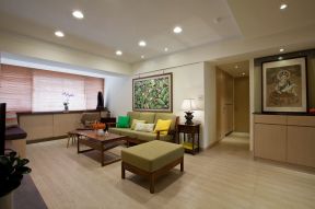 现代中式风格145平米三居客厅沙发装饰图片