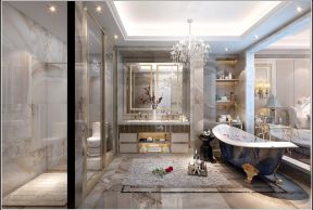 欧式风格220平米别墅浴室背景墙装修效果图