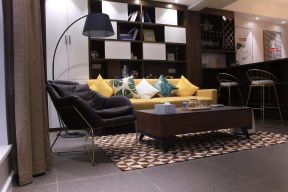 现代北欧风格142平米跃层客厅沙发墙设计图片