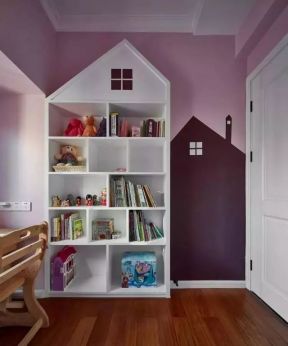 现代美式风格131平米四居儿童书房装修图片