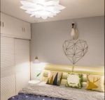 北欧简约风格140平米复式卧室床头背景墙设计图片