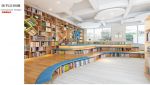 现代风格小学图书馆阅览区装修效果图