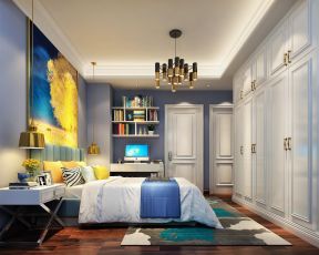 海逸豪庭中式170平别墅卧室装修案例