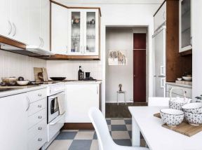 北欧风格厨房图片 2020北欧风格厨房白色橱柜装修效果图 