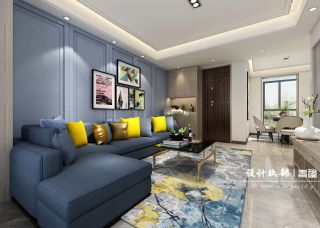 大气时尚现代风格三室客厅沙发墙装修效果图