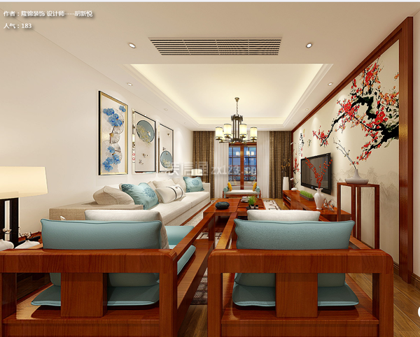 客厅新中式沙发 客厅新中式风格 