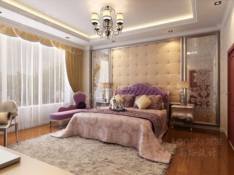 爵士大厦163平米欧式风格卧室装修效果图