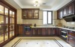 欧式古典风格230平米小别墅厨房装修实景图