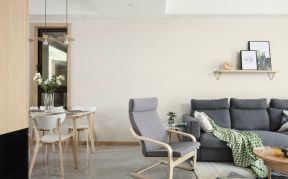 简约风格89平米两居室客厅休闲椅设计图片