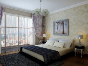 90平方米二居室现代风格卧室装修效果图