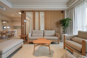简约日式风格117平米三居客厅沙发装修实景图片