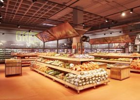 生鲜超市装修图  超市装饰设计效果图 