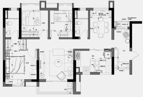 三居室房屋平面设计图