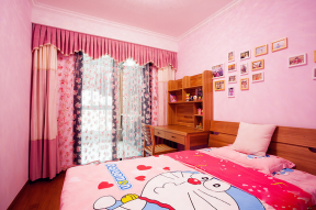 卧室粉色窗帘效果图 2020粉色窗帘效果图欣赏 