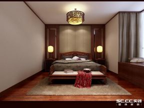 世代龙城中式140㎡三居卧室装修效果图