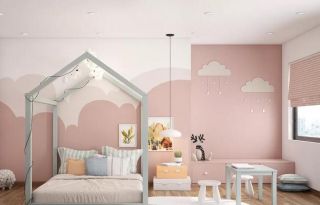 儿童房间温馨粉色装修效果图片大全