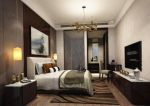 中海玫瑰园108平港式卧室设计