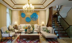 2020休闲客厅装修效果图  2020东南亚别墅设计 