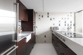 成都现代风格家庭厨房背景墙装饰效果图