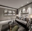 新中式风格室内休闲沙发摆放设计高清效果图