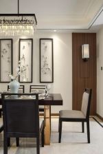 2023现代中式风格三居餐厅墙面设计图