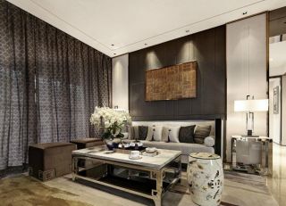 新中式风格小户型客厅高清效果图一览