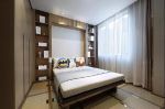 日式风格86平米二居卧室隐形床壁柜床设计效果图片