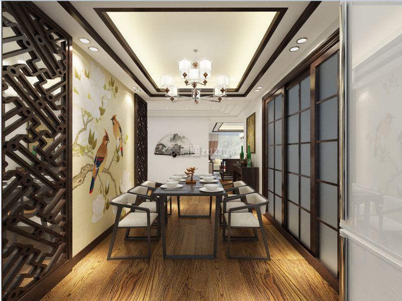 新中式风格餐厅装修效果图 2020新中式风格餐厅装修效果图 