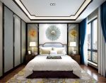 现代中式房屋卧室床头设计效果图一览