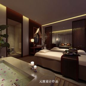 新中式风格2200平米美容会所房间装修效果图