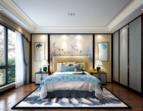  新中式卧室设计图片 2020新中式卧室家装效果图 新中式卧室装饰效果图