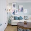 110㎡现代美式风格三居室客厅沙发墙设计图片