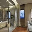 跃层房屋浴室玻璃门装修设计