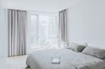 绵阳70平房子卧室纯色窗帘装潢装修效果图