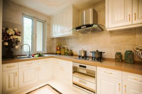 金地中央美域120平米三居室美式风格厨房装修效果图