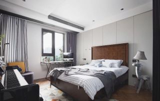 北欧风格189平米复式卧室窗帘搭配图片