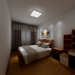 2023混搭风格二居室卧室吸顶灯装修效果图
