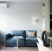 30平米公寓客厅蓝色沙发装潢图片2023
