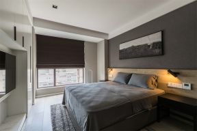 简约风格卧室装修图 2020家庭卧室卷帘效果图 卧室床头设计图片