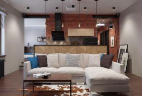  时尚公寓装修设计 2020客厅白色沙发效果图 2020白色沙发茶几装修效果