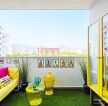 家庭阳台黄色沙发装修设计图片一览