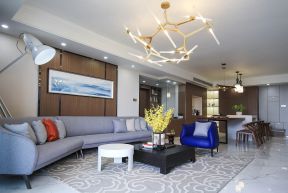 2020客厅沙发摆放装饰效果图 2020客厅创意灯具设计图片