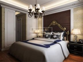 中金海棠湾欧式112平三居室卧室装修案例