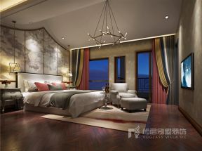 中国院子半山墅395平新中式卧室装修效果图